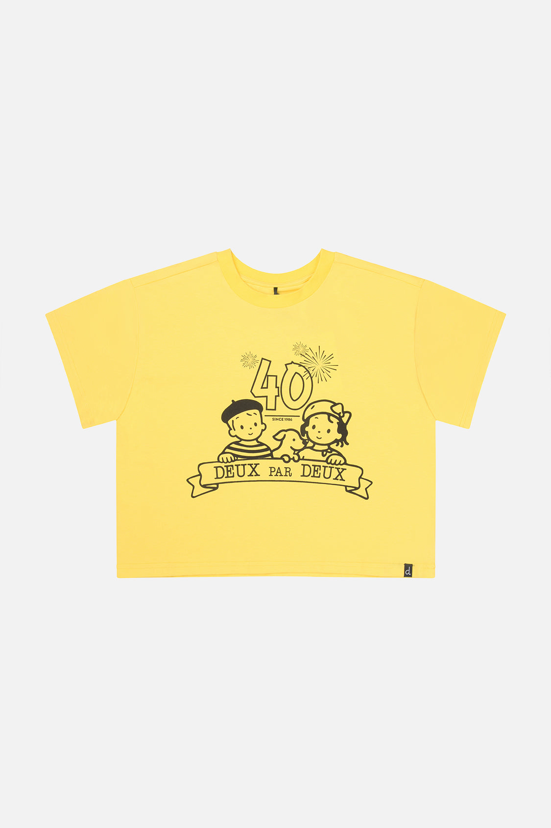 Adult 40th Anniversary Graphic Boxy T-Shirt Honey Yellow