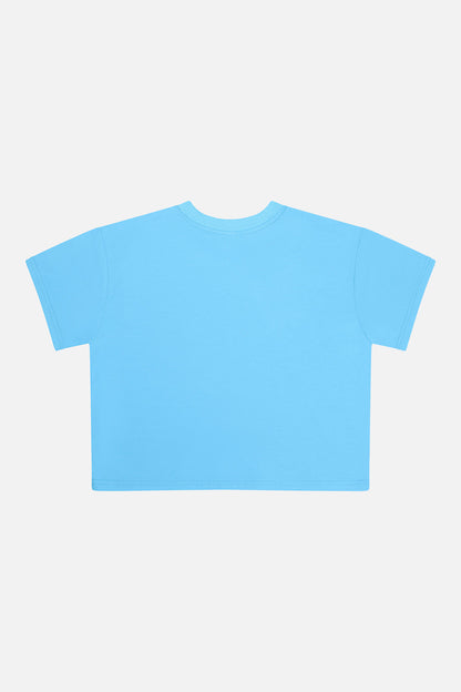 Adult 40th Anniversary Graphic Boxy T-Shirt Sky Blue