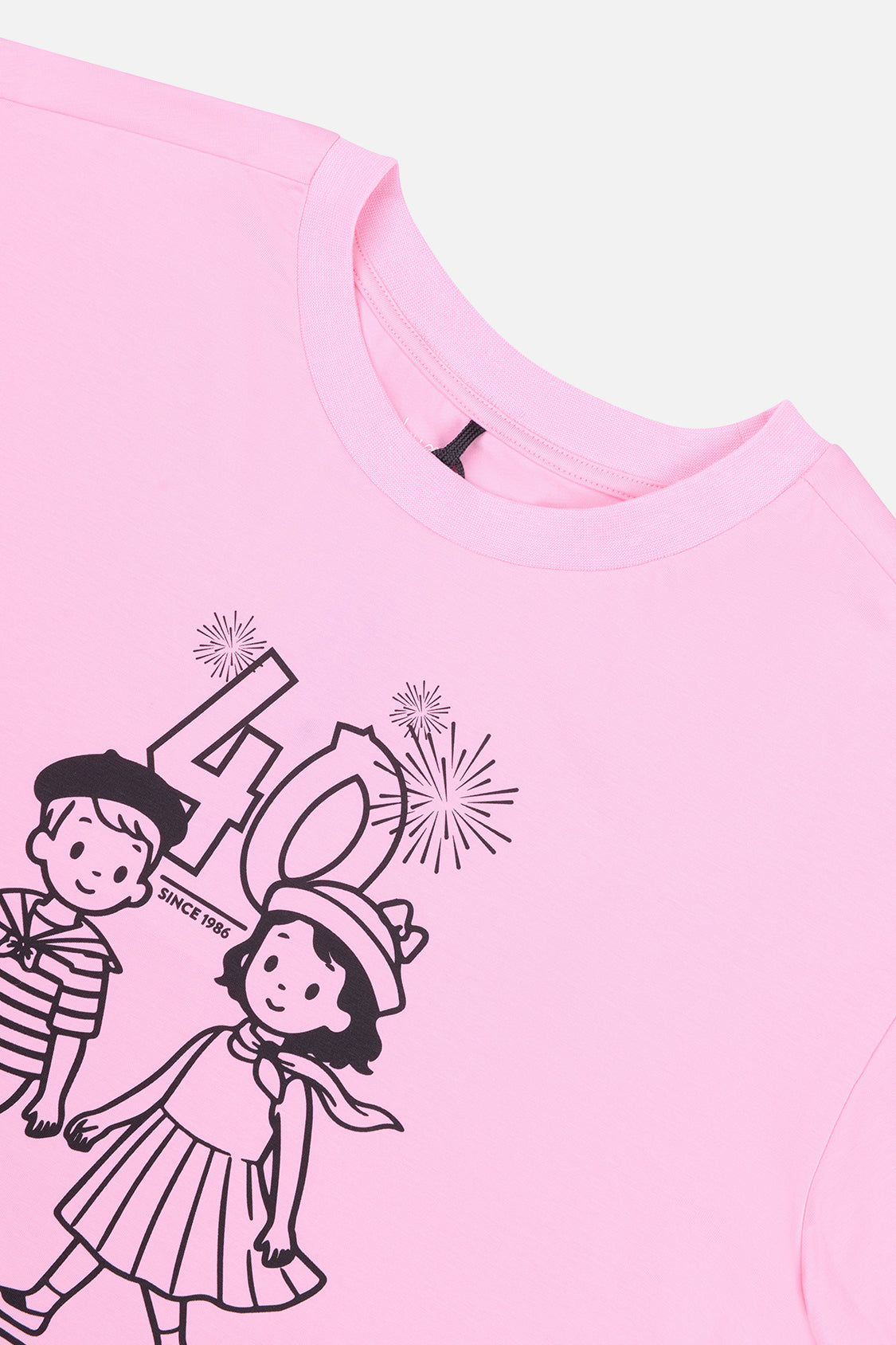 Adult 40th Anniversary Graphic Boxy T-Shirt Soft Pink