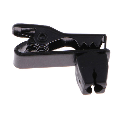 Clips de col de micro Lavalier en métal, 5mm, noir, pièces de rechange pour micro cravate