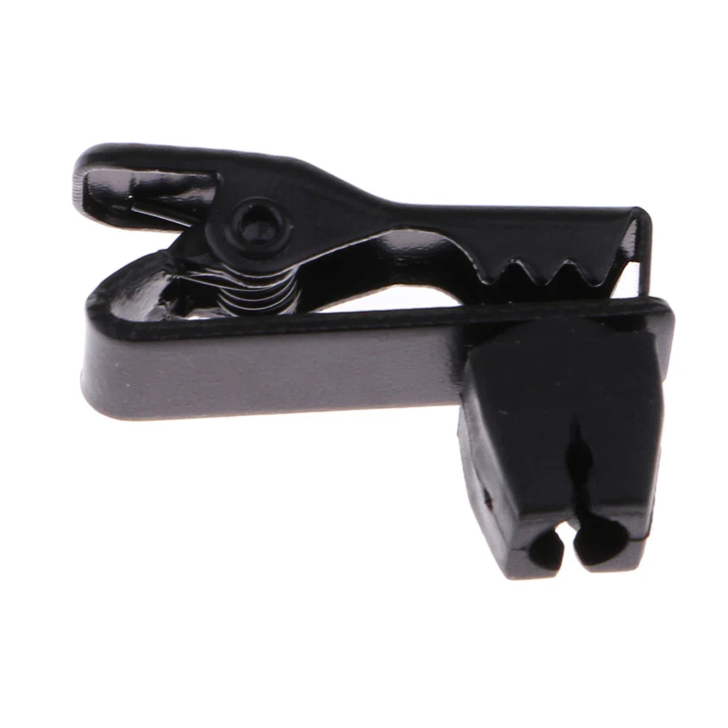 Clips de col de micro Lavalier en métal, 5mm, noir, pièces de rechange pour micro cravate