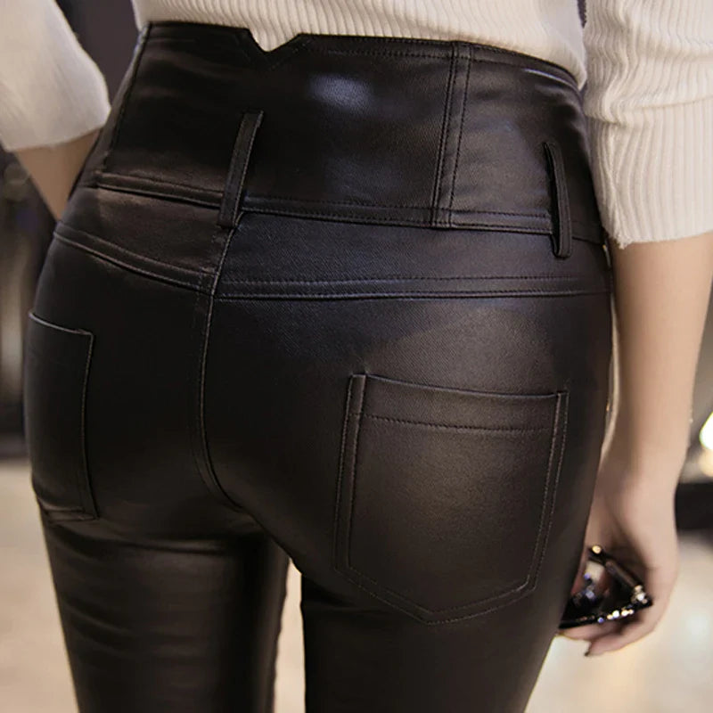 Customizable Black Elastic Slim Trousers Suit Pants PUK49164916