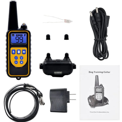 Collier Électrique Anti-Aboiement pour Chien, Étanche, avec Télécommande, Rechargeable, Dispositif de Toutes Tailles