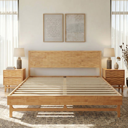 Elara Solid Wood Bed Frame