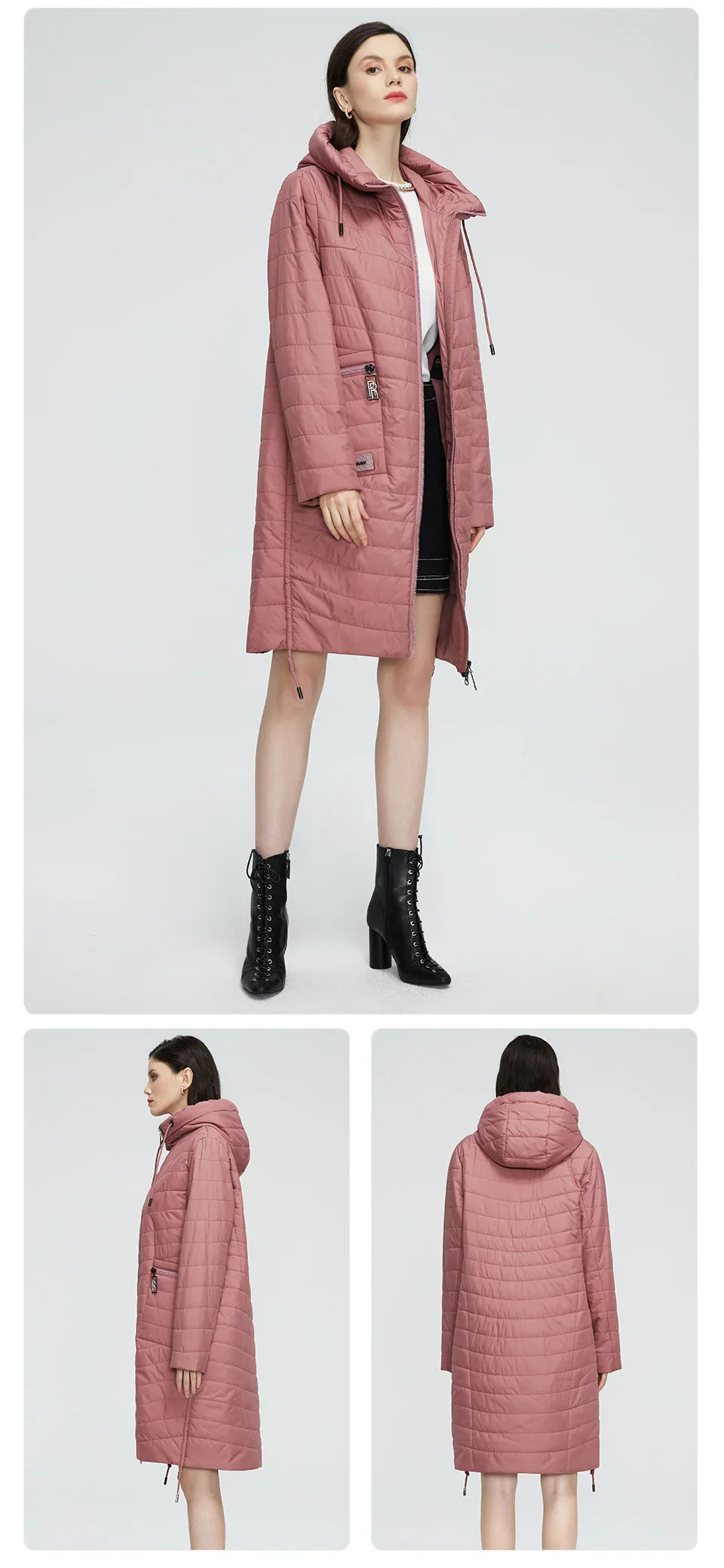 GASMAN 2022 Spring Autumn Jacket Women fashion casual long parka coat padded female stand-up Collar hooded ladies jackets 81858