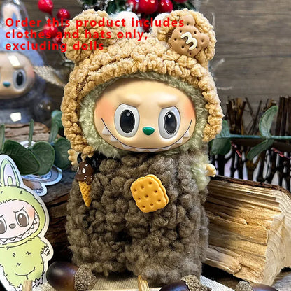 Labubu Designer Clothes Accessories For Sitting And Standing Plush Dolls Universal Blind Box Clothing