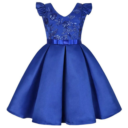 2024 New Arrivals Little Girls Party Wedding Formal Dresses Birthday Gown for 7 Years Old DGLG-005