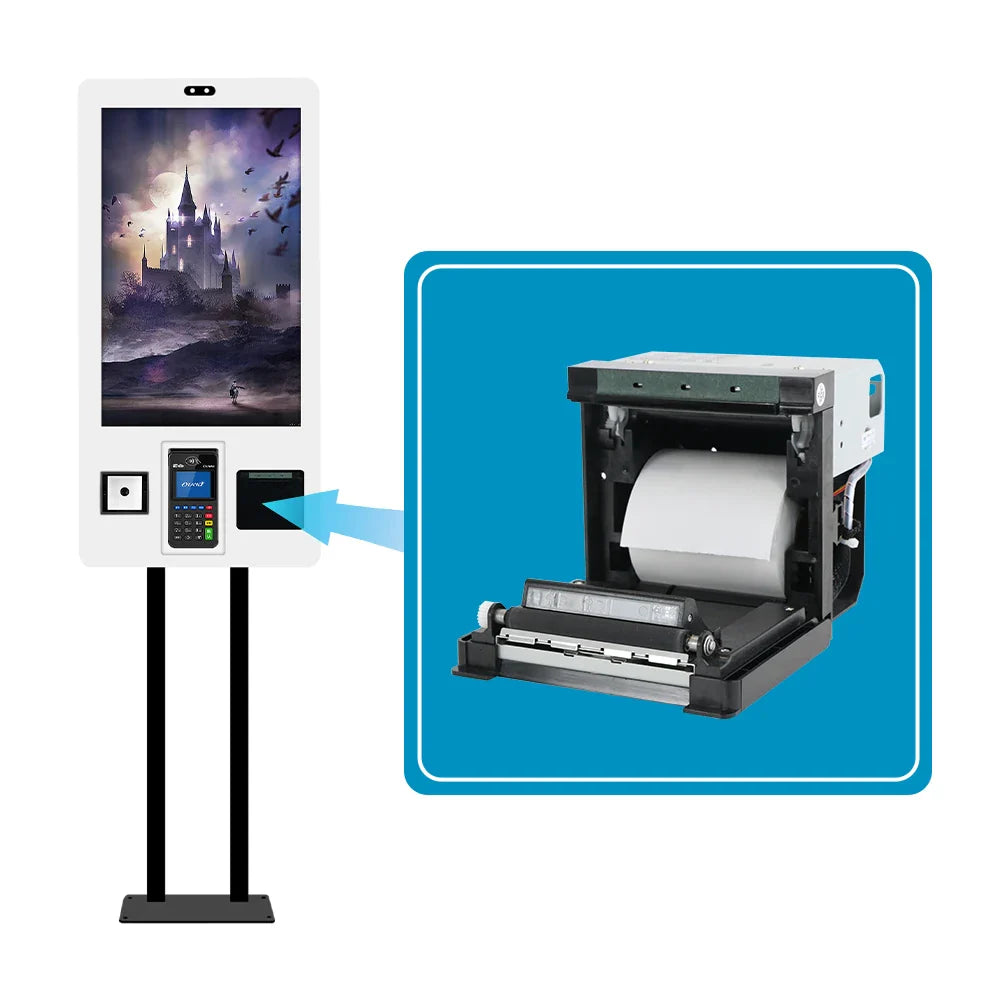 MS-FPT302 58/80mm Kiosk Panel Thermal Printer 2/3inch Thermal Kiosk Printer for Service Checkout Machine Hospital Kiosk