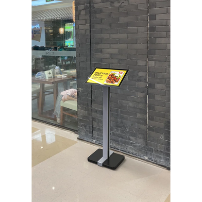 Présentoir vertical au sol pour signalétique de vitrine, panneau promotionnel pour centre commercial