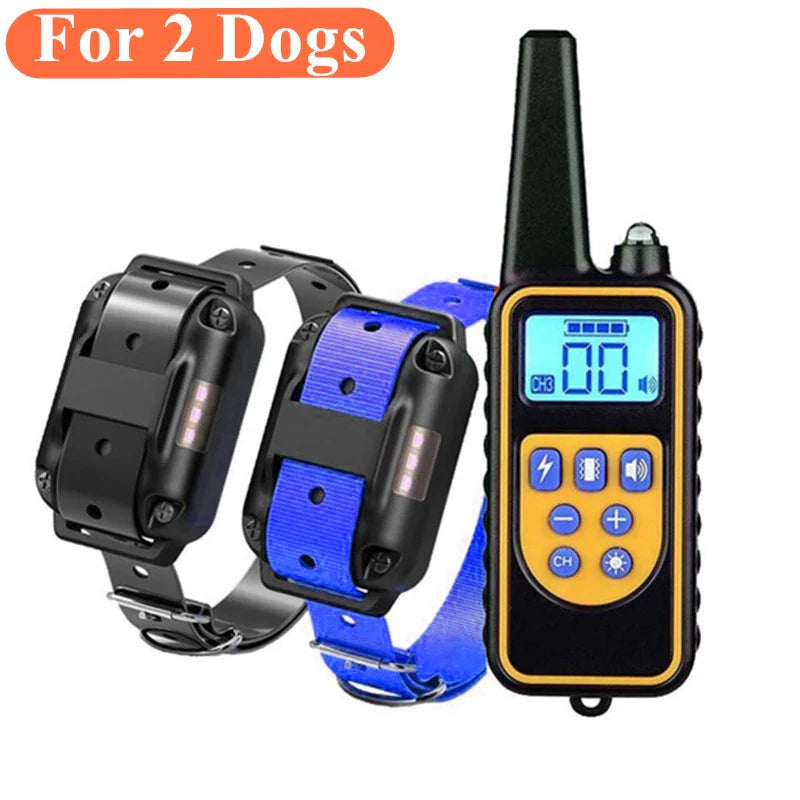 Collier Électrique Anti-Aboiement pour Chien, Étanche, avec Télécommande, Rechargeable, Dispositif de Toutes Tailles