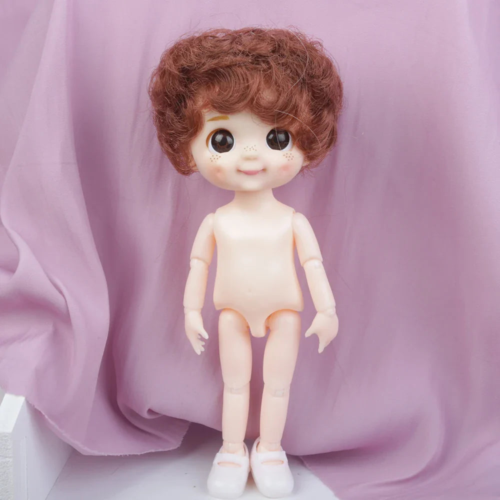 Blue Eyes16cm BJD Doll 13 Moveable Joint Dolls Boy Short Hair BJD Dolls Muilt-type Face Make Up Toy Cartoon Dress Girls  Dolls