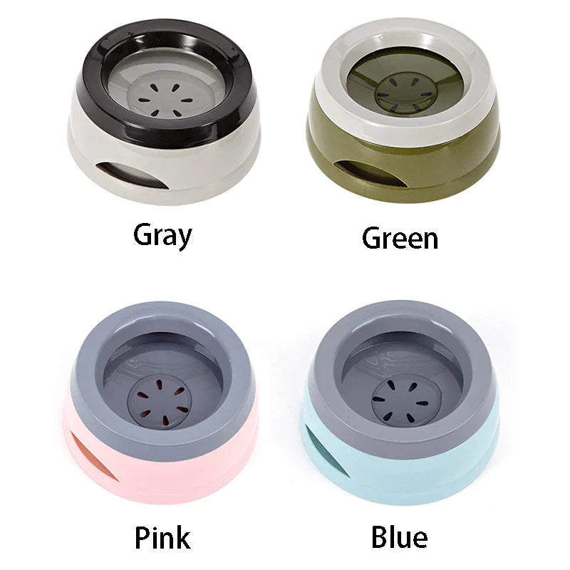 Écuelles pour chiens, flottantes, ne mouillant pas la gueule, gamelle pour chats anti-déversement, distributeur d'eau, accessoires portables en plastique pour chiens.