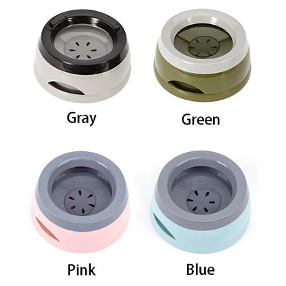 Écuelles pour chiens, flottantes, ne mouillant pas la gueule, gamelle pour chats anti-déversement, distributeur d'eau, accessoires portables en plastique pour chiens.