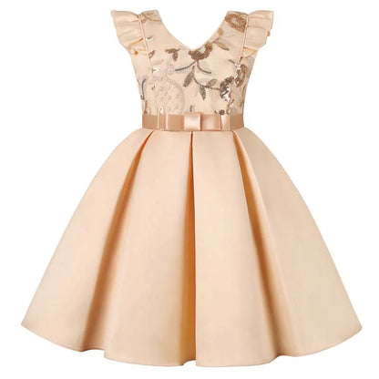 2024 New Arrivals Little Girls Party Wedding Formal Dresses Birthday Gown for 7 Years Old DGLG-005