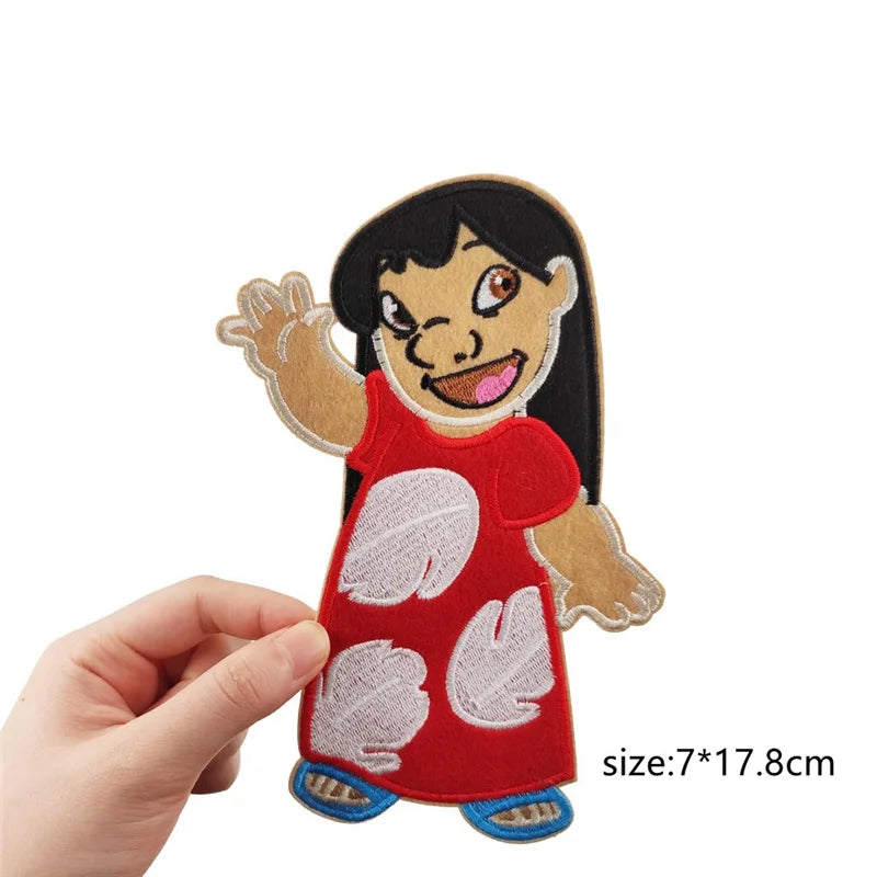Cartoon Cute Anime Stitchou Iron on Patches for Clothing T-shirt bag shose  Stitchou Patch Garment stickers embroidery cloth sticker