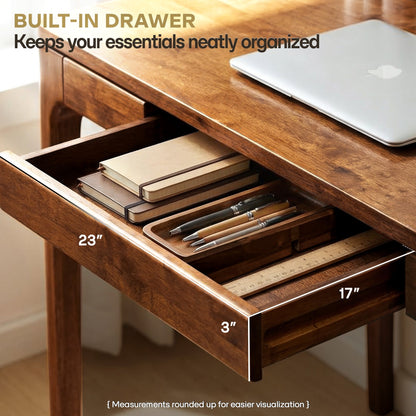 ACACIA Wilma 48” Rubber Wood Rectangular Writing Desk