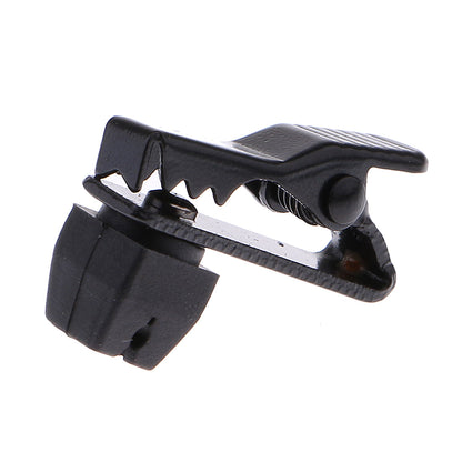 Clips de col de micro Lavalier en métal, 5mm, noir, pièces de rechange pour micro cravate