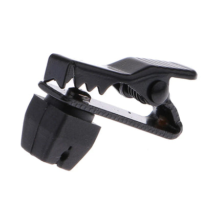 Clips de col de micro Lavalier en métal, 5mm, noir, pièces de rechange pour micro cravate