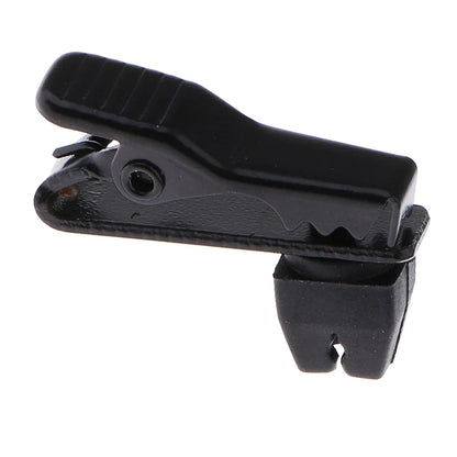 Clips de col de micro Lavalier en métal, 5mm, noir, pièces de rechange pour micro cravate