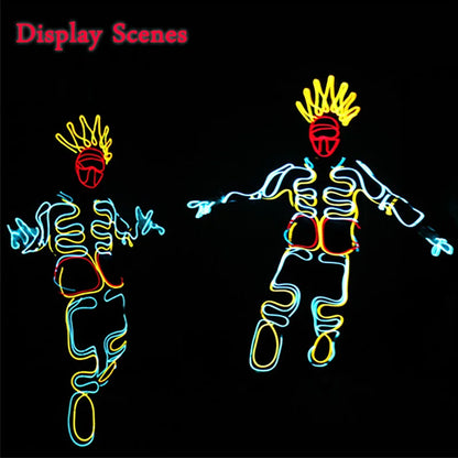 EL Suits Nouveauté Mode Vêtements LED/EL Costumes Lumineux Accessoires de Danse Lumineux Vêtements Hommes pour Décoration DIY de Vacances Vente Chaude