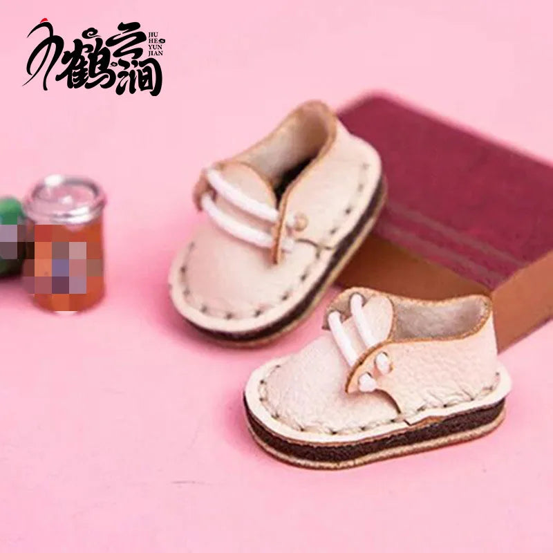 Chaussures décontractées en cuir de vachette faites à la main, chaussures en cuir simples, jolies chaussures BJD Butter, Obitsu11, GSC, 1/12, nouveau