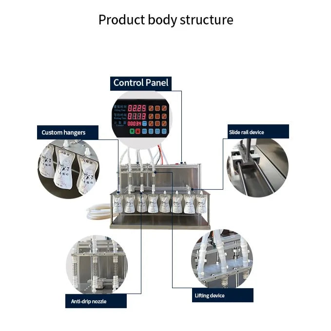 Suitable for Various Liquid Bag Type Suction Nozzle Liquid Filling Machinery 220V60Hz