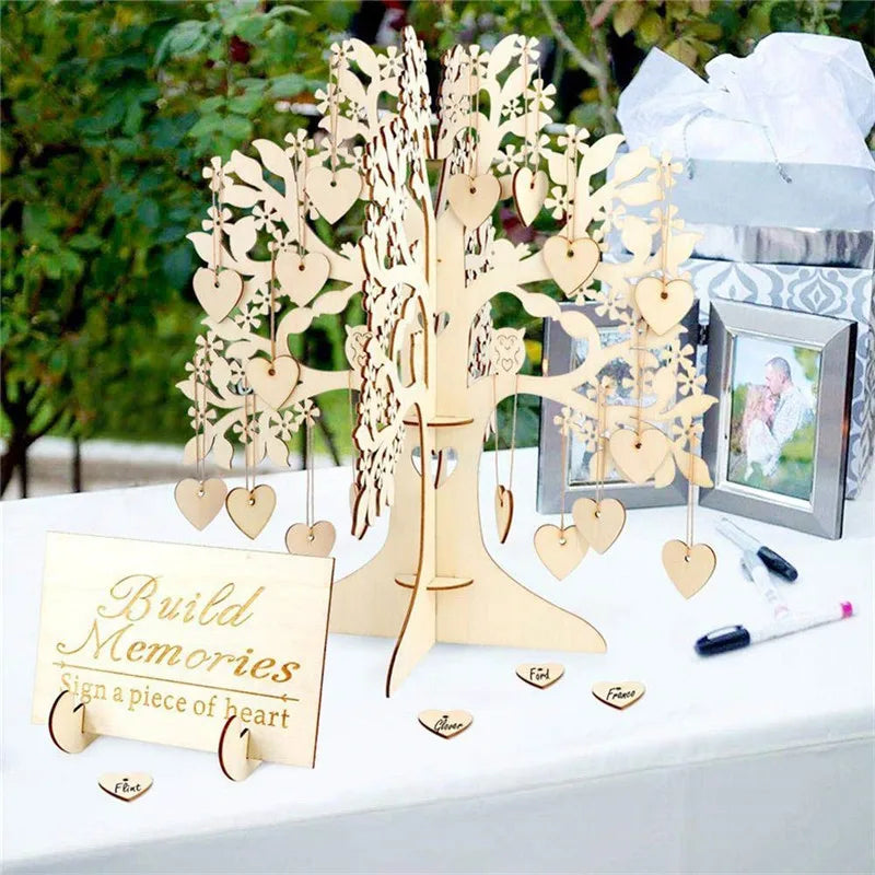 Wooden Art DIY Craft Christmas Tree Shape Accessories Christmas Wood Family Party Wedding Decoration Diy Unfinished Crafts