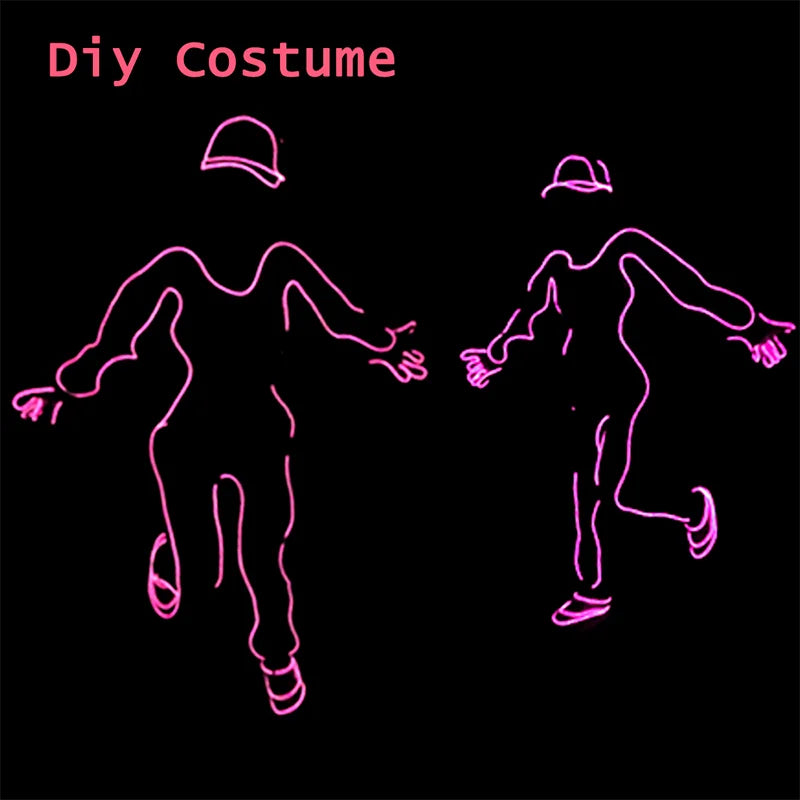 EL Suits Nouveauté Mode Vêtements LED/EL Costumes Lumineux Accessoires de Danse Lumineux Vêtements Hommes pour Décoration DIY de Vacances Vente Chaude