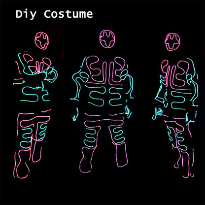 EL Suits Nouveauté Mode Vêtements LED/EL Costumes Lumineux Accessoires de Danse Lumineux Vêtements Hommes pour Décoration DIY de Vacances Vente Chaude