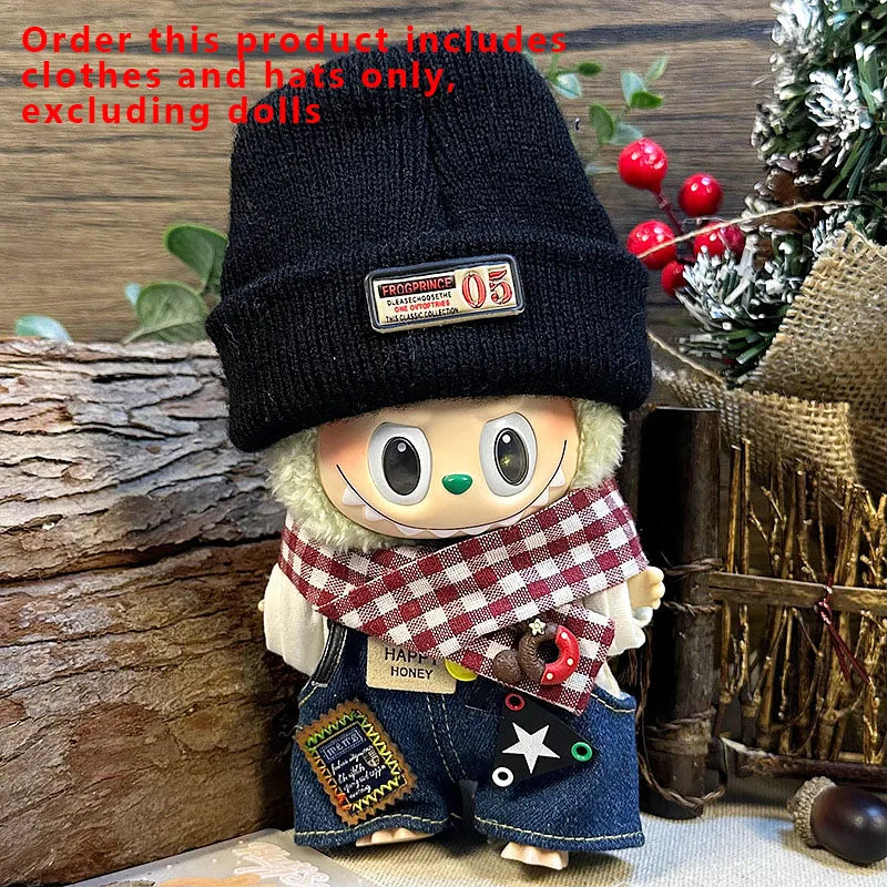 Labubu Designer Clothes Accessories For Sitting And Standing Plush Dolls Universal Blind Box Clothing