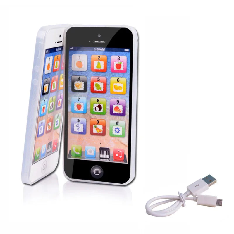 Téléphone de simulation pour enfants, jouet musical éducatif précoce, apprentissage de l'anglais, portable avec lumière et son, jouet vocal