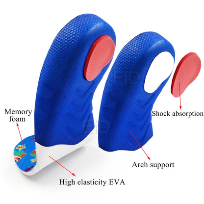Semelle intérieure orthopédique pour enfants, Support de voûte plantaire, jambes de bœuf, pied plat, semelle de chaussure de santé, semelles orthopédiques pour insérer des chaussures