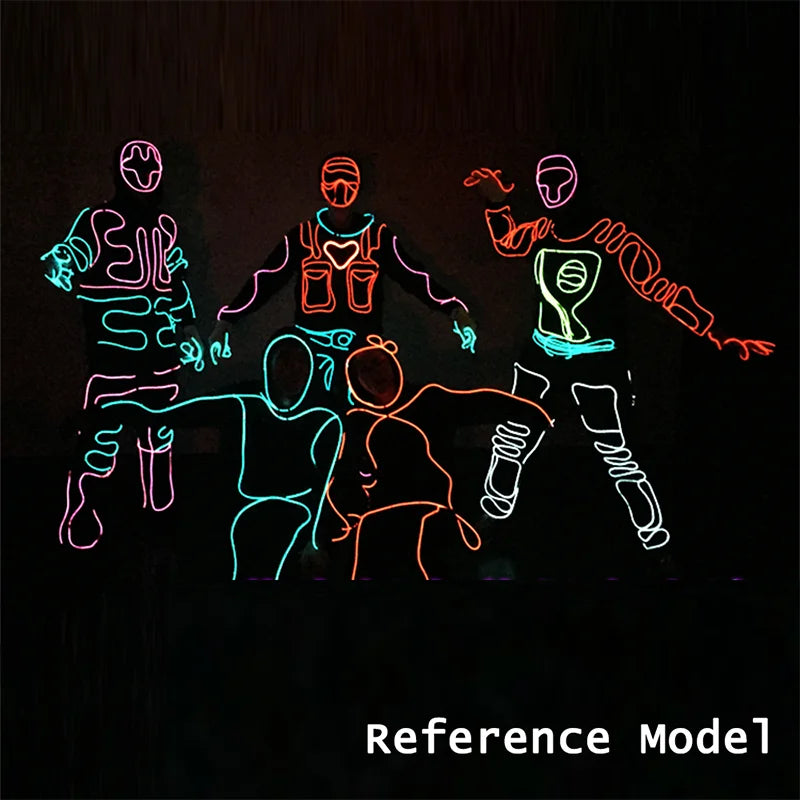 EL Suits Nouveauté Mode Vêtements LED/EL Costumes Lumineux Accessoires de Danse Lumineux Vêtements Hommes pour Décoration DIY de Vacances Vente Chaude