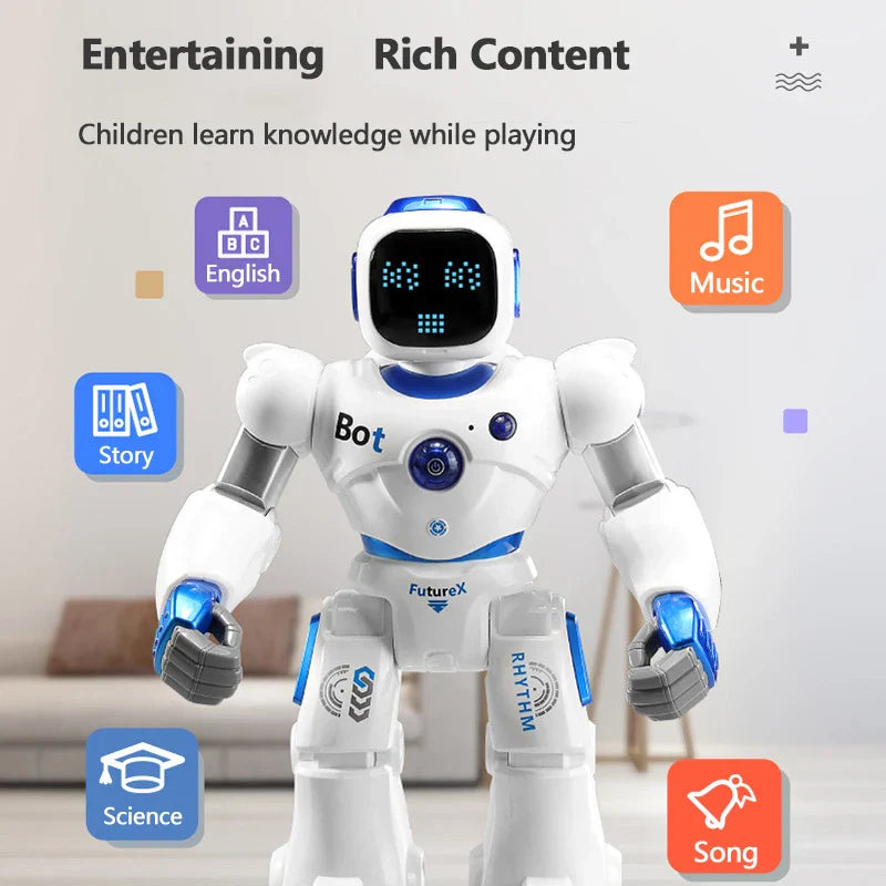 Application Control 2.4GHz, Dual Mode Programming, Demo, RC Robot, Walk/Slide Switch, Touch Sensing, Voice Recording, Singing, Dancing, Puzzle, RC Toys