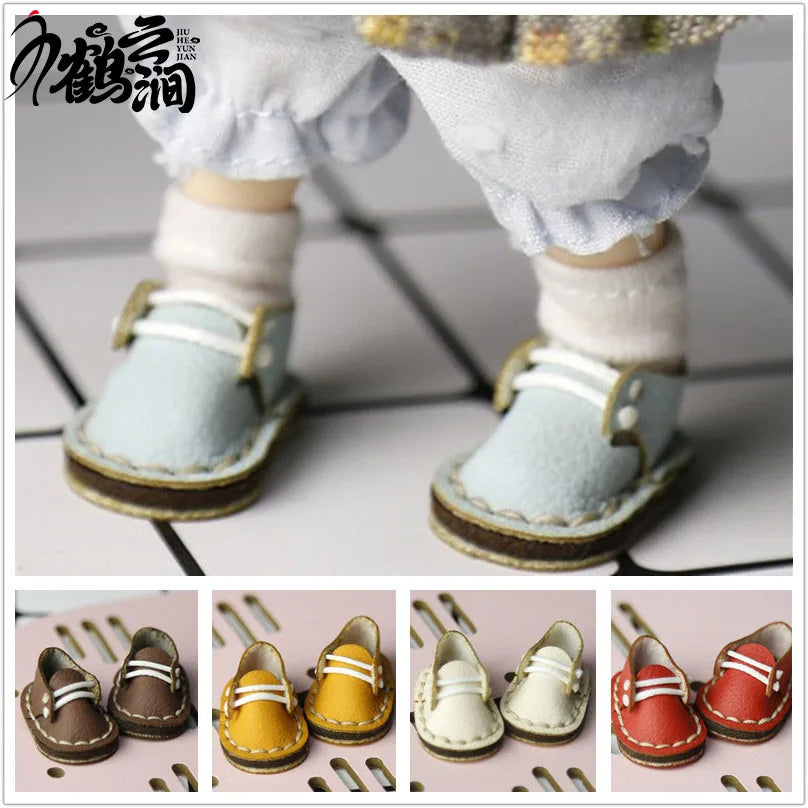 Chaussures décontractées en cuir de vachette faites à la main, chaussures en cuir simples, jolies chaussures BJD Butter, Obitsu11, GSC, 1/12, nouveau