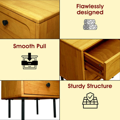 Savana 2 - Drawer Solid Wood Nightstand