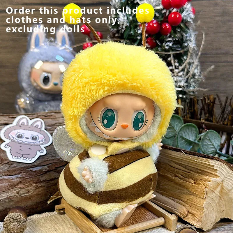 Labubu Designer Clothes Accessories For Sitting And Standing Plush Dolls Universal Blind Box Clothing