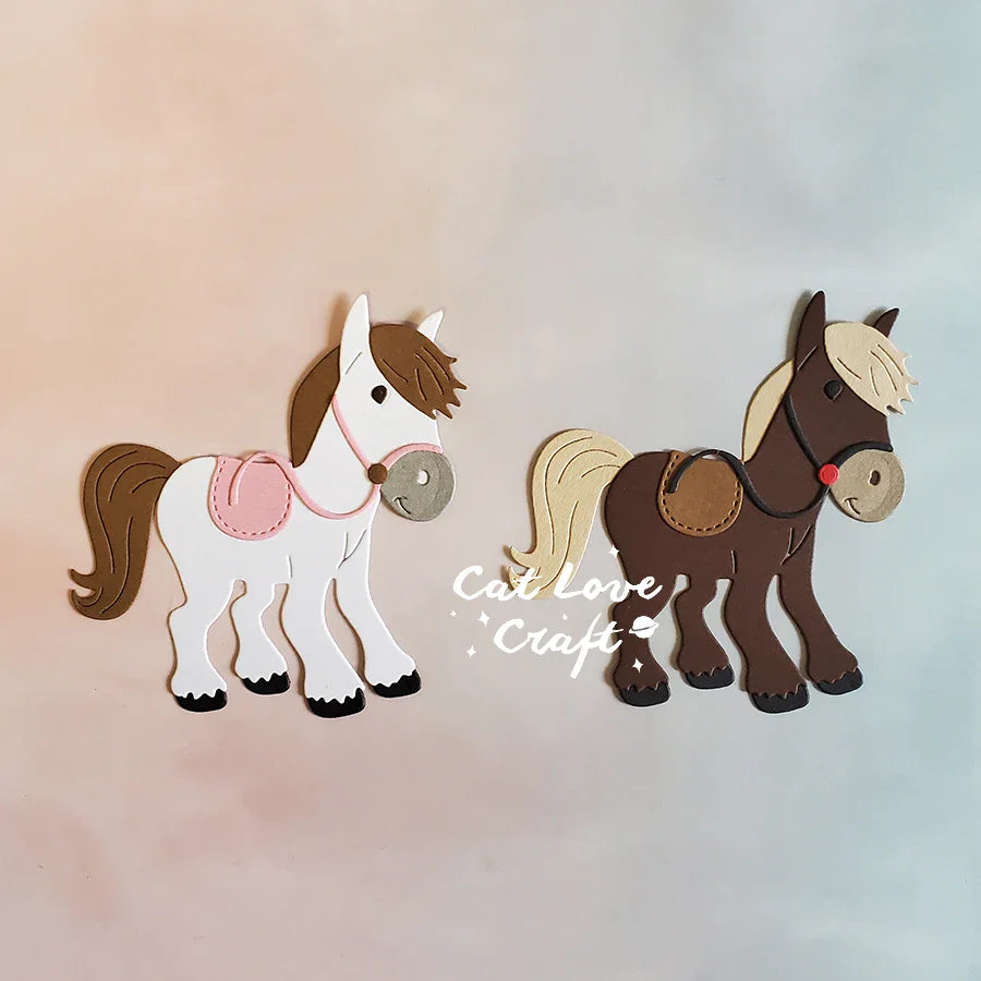 Equestrian Horseback riding Metal Cutting Dies Scrapbooking Stencil Die Cuts Card Making DIY Craft Embossing New Dies For 2021