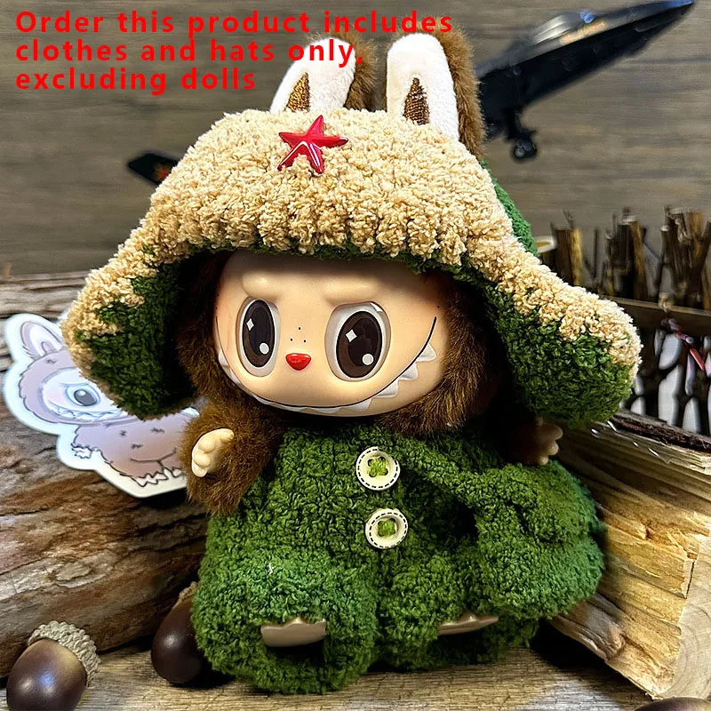 Labubu Designer Clothes Accessories For Sitting And Standing Plush Dolls Universal Blind Box Clothing