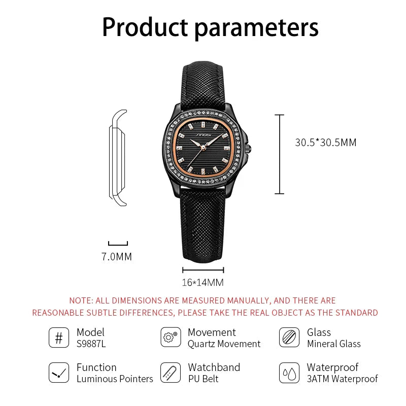 Quartz Watches for Women Wholesale Waterproof Watch Collection for Modern Gentlewoman Leather Watch Strap Relojes Hombre