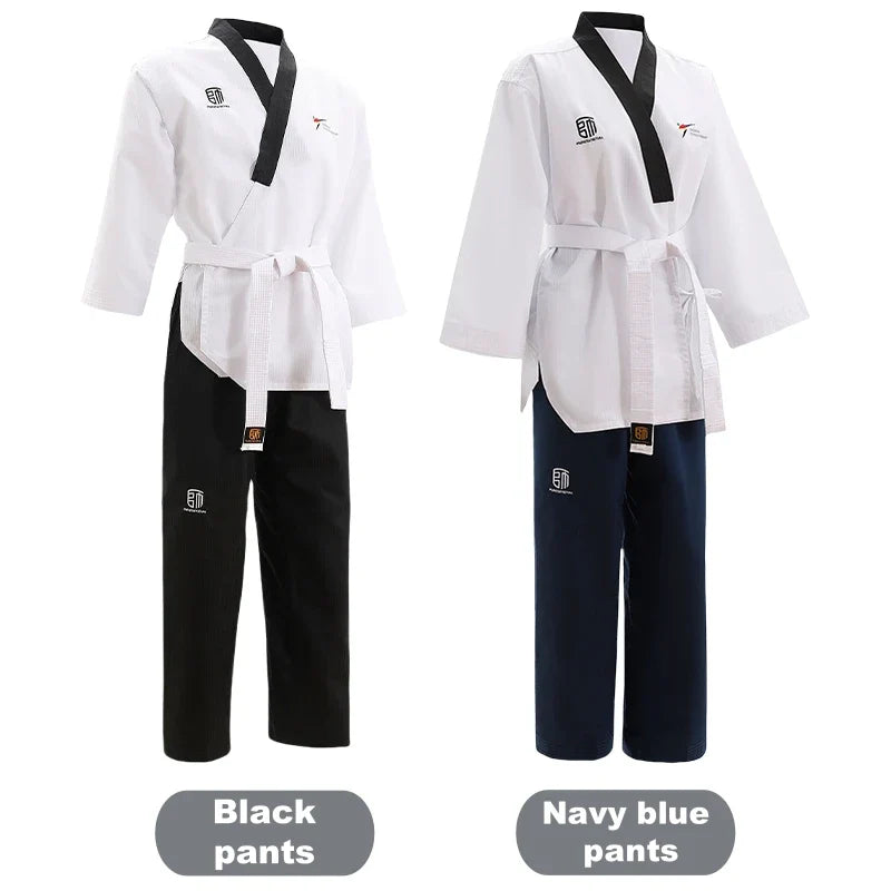 High Quality WT Approved Black Adult Men's Taekwondo Poomsae Dobok Pants for Training and Competition