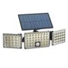 192 LED PIR Motion Sensor 3 Head Solar Outdoor Security Wall Light 270 Degree Wide Angle for Garden Garage Warehouse Pool-IP65