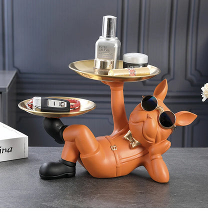 Figurines d'animaux bouledogue, Sculpture de chien Cool, décor de salon, salle d'étude, chambre à coucher, accessoires de décoration intérieure de maison