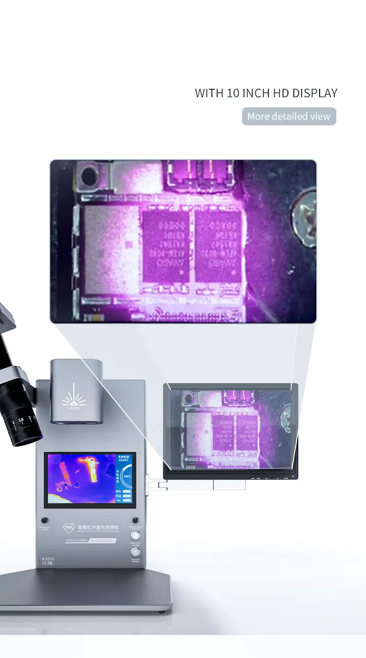 TBK R2201 100W Phone Repair Cpu GPU Replace IC Soldering Desoldering Mobile Welding Laptop BGA Rework Station Laser Machine