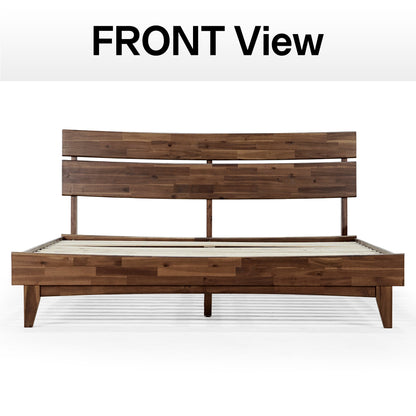 Acacia Solid Wood Bed Frame - Aurora Style for a Stylish Bedroom