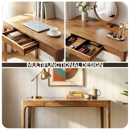 ACACIA Wilma 48” Rubber Wood Rectangular Writing Desk
