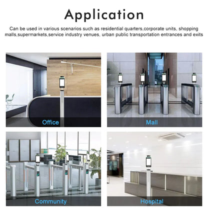 8 Inch WIFI Touch Screen Access Control AI Human Body Temperature Kiosk Detection Face Recognition Thermometer Scanner Camera
