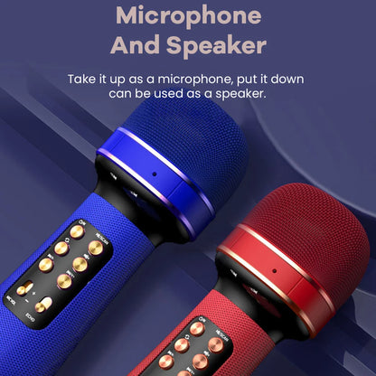 ALLOYSEED Karaoke Wireless Bluetooth-Compatible Microphone Handheld Music Singing Mic+FM+Voice Changing Audio Speaker Player