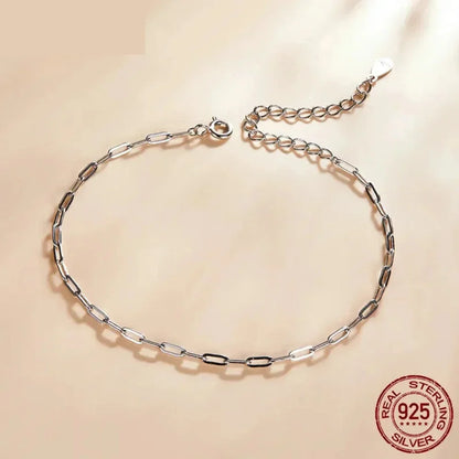 925 Sterling Silver Gold Cable Chain Bracelet