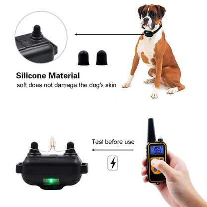 Collier Électrique Anti-Aboiement pour Chien, Étanche, avec Télécommande, Rechargeable, Dispositif de Toutes Tailles
